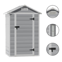 Load image into Gallery viewer, Garden Plastic Storage Shed with Lockable Hinged Door
