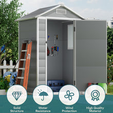 Load image into Gallery viewer, Garden Plastic Storage Shed with Lockable Hinged Door
