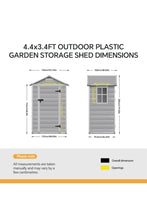 Load image into Gallery viewer, Garden Plastic Storage Shed with Lockable Hinged Door
