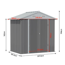 Load image into Gallery viewer, Outdoor Metal Storage Shed with Lockable Door
