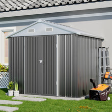 Load image into Gallery viewer, Outdoor Metal Storage Shed with Lockable Door
