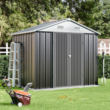 Load image into Gallery viewer, Outdoor Metal Storage Shed with Lockable Door
