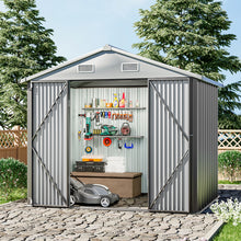 Load image into Gallery viewer, Outdoor Metal Storage Shed with Lockable Door
