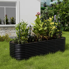 Load image into Gallery viewer, Gardens Plan Oval-Shaped Galvanized Steel Raised Garden Bed
