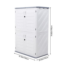 Load image into Gallery viewer, 4 x 2ft Outdoor Resin Large Storage Shed with Lockable Door
