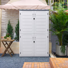 Load image into Gallery viewer, 4 x 2ft Outdoor Resin Large Storage Shed with Lockable Door
