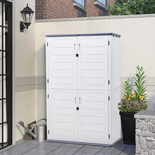 Load image into Gallery viewer, 4 x 2ft Outdoor Resin Large Storage Shed with Lockable Door
