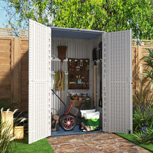 Load image into Gallery viewer, 4 x 2ft Outdoor Resin Large Storage Shed with Lockable Door
