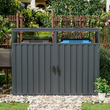 Load image into Gallery viewer, Outdoor Metal Garbage Can Garden Storage Shed
