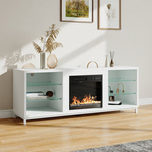 Load image into Gallery viewer, Freestanding TV Stand Entertainment Center with 18" Fireplace
