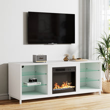 Load image into Gallery viewer, Freestanding TV Stand Entertainment Center with 18" Fireplace
