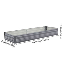 Load image into Gallery viewer, Outdoor Rectangular Metal Raised Garden Bed
