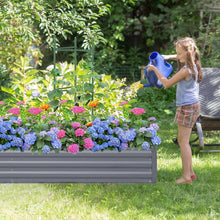 Load image into Gallery viewer, Outdoor Rectangular Metal Raised Garden Bed
