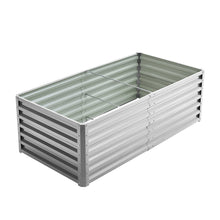 Load image into Gallery viewer, Silver Metal Rectangular Raised Garden Bed
