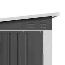 Load image into Gallery viewer, 4 x 6FT Outdoor Metal Pent Roof Garden Storage Shed
