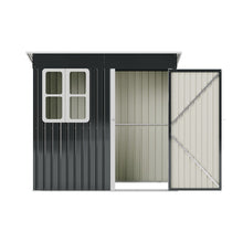 Load image into Gallery viewer, 7X4FT Outdoor Metal Garden Storage Shed with Window and vents

