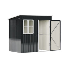 Load image into Gallery viewer, 7X4FT Outdoor Metal Garden Storage Shed with Window and vents
