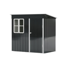 Load image into Gallery viewer, 7X4FT Outdoor Metal Garden Storage Shed with Window and vents
