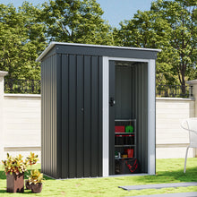 Load image into Gallery viewer, 5 x 3 FT Outdoor Metal Storage Shed with Lockable Door
