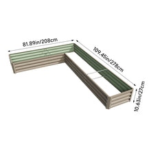 Load image into Gallery viewer, L-Shaped Galvanized Steel Raised Garden Bed
