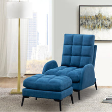 Load image into Gallery viewer, Modern Velvet Upholstered Recliner and Ottoman Set Recliners Living and Home 
