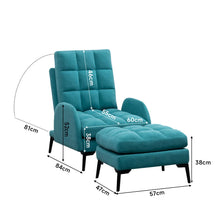 Load image into Gallery viewer, Modern Velvet Upholstered Recliner and Ottoman Set Recliners Living and Home 
