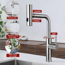 Load image into Gallery viewer, Retractable Pulldown Kitchen Mixer Faucet 2 Function Spout Faucets Kitchen Taps Living and Home 

