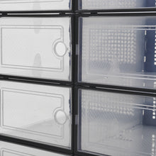 Load image into Gallery viewer, 12 Pack Plastic Stackable Shoe Storage Boxes
