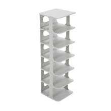 Load image into Gallery viewer, 6-Tier 6-Pair Off-White Plastic Shoe Rack
