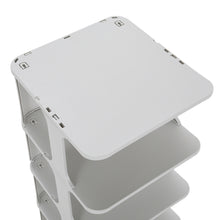 Load image into Gallery viewer, 6-Tier 6-Pair Off-White Plastic Shoe Rack
