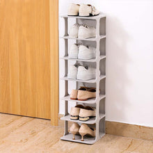 Load image into Gallery viewer, 6-Tier 6-Pair Off-White Plastic Shoe Rack
