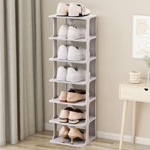 Load image into Gallery viewer, 6-Tier 6-Pair Off-White Plastic Shoe Rack
