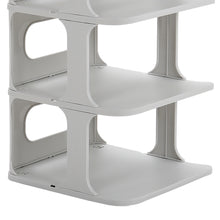 Load image into Gallery viewer, Livingandhome 6-Tier 6-Pair Off-White Plastic Shoe Rack
