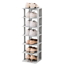 Load image into Gallery viewer, Livingandhome 6-Tier 6-Pair Off-White Plastic Shoe Rack
