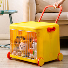Load image into Gallery viewer, Foldable Kids Toy Storage Box Trolley With Lid and Wheels
