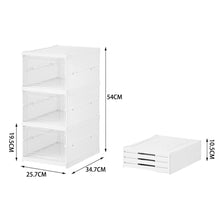 Load image into Gallery viewer, Livingandhome 3 Tier Foldable Shoe Storage Box Unit
