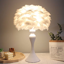 Load image into Gallery viewer, Accent Feather Table Lamp with LED Light
