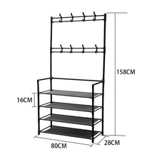 Load image into Gallery viewer, Freestanding Coat Rack with Shelves
