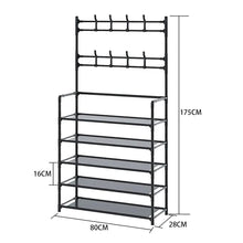 Load image into Gallery viewer, Freestanding Coat Rack with Shelves
