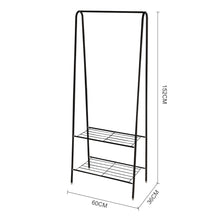 Load image into Gallery viewer, 152CM Freestanding Metal Clothes Rail with Bottom Rack
