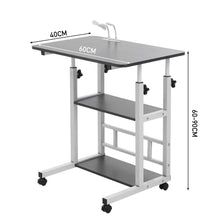 Load image into Gallery viewer, Height Adjustable Mobile Overbed Table with Wheels
