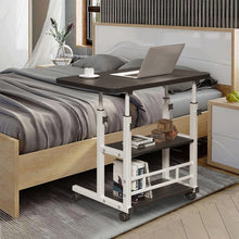 Load image into Gallery viewer, Height Adjustable Mobile Table Overbed Desk with Wheels
