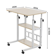 Load image into Gallery viewer, Height Adjustable Mobile Table Overbed Desk with Wheels
