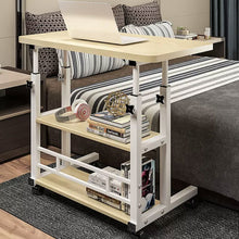 Load image into Gallery viewer, Height Adjustable Mobile Table Overbed Desk with Wheels
