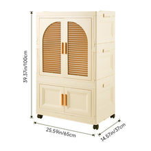 Load image into Gallery viewer, Modern Cream White Kids Wardrobe with Doors
