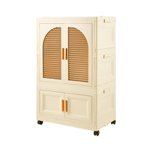 Load image into Gallery viewer, Modern Cream White Kids Wardrobe with Doors
