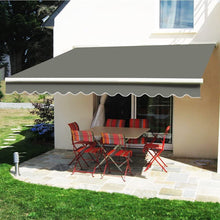 Load image into Gallery viewer, Outdoor Retractable Patio Manual Shelter Awning Canopy for Window and Door Patio Awnings Living and Home 
