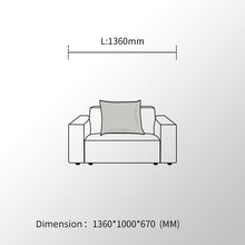 Load image into Gallery viewer, Cottonfy Elegant Linen Tofu Block Fabric Down Sofa Cottonfy UK Single Seater Full-Paid 
