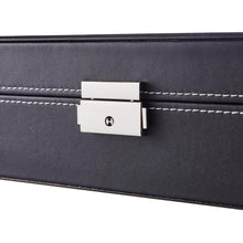 Load image into Gallery viewer, 8-Slot Black PU Leather Watch Display Box with Ring Slots
