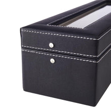 Load image into Gallery viewer, 6-Slot Elegant Faux Leather Watch Display Case
